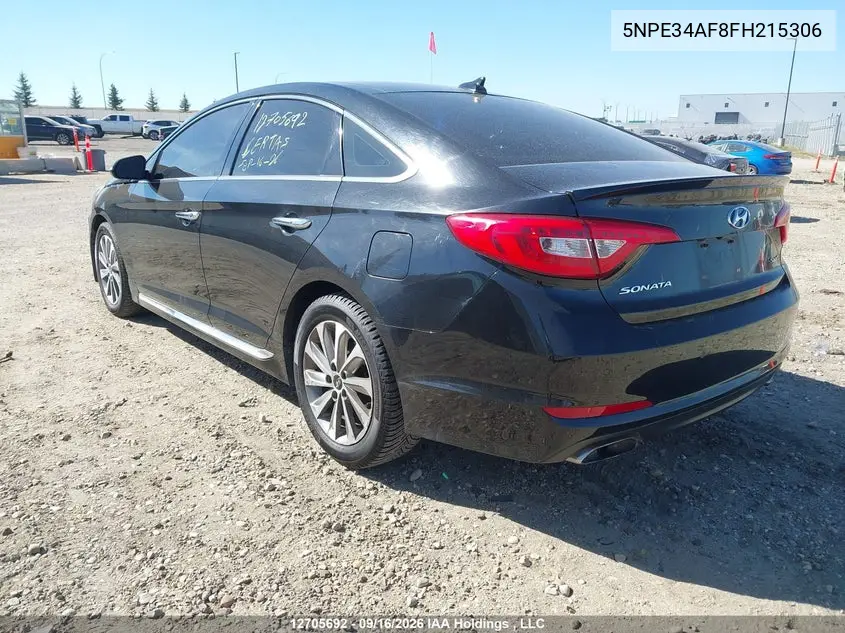 2015 HYUNDAI SONATA VIN 5NPE34AF8FH215306 — фото 3