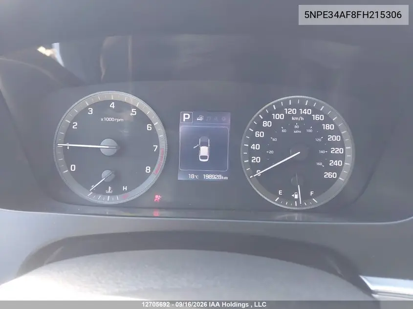 2015 HYUNDAI SONATA VIN 5NPE34AF8FH215306 — фото 7