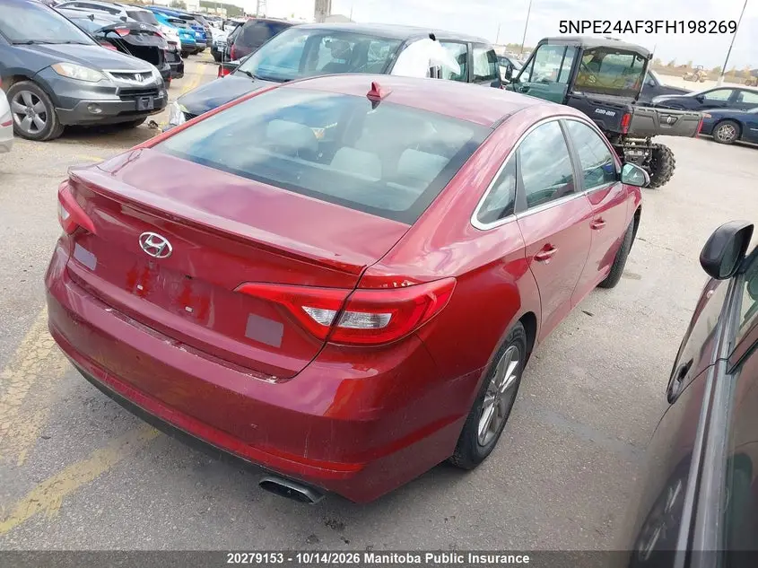 2015 HYUNDAI SONATA VIN 5NPE24AF3FH198269 — фото 4