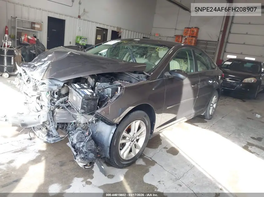 2015 HYUNDAI SONATA VIN 5NPE24AF6FH208907 — фото 2