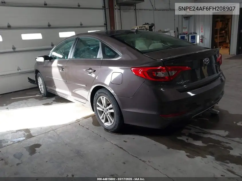 2015 HYUNDAI SONATA VIN 5NPE24AF6FH208907 — фото 3