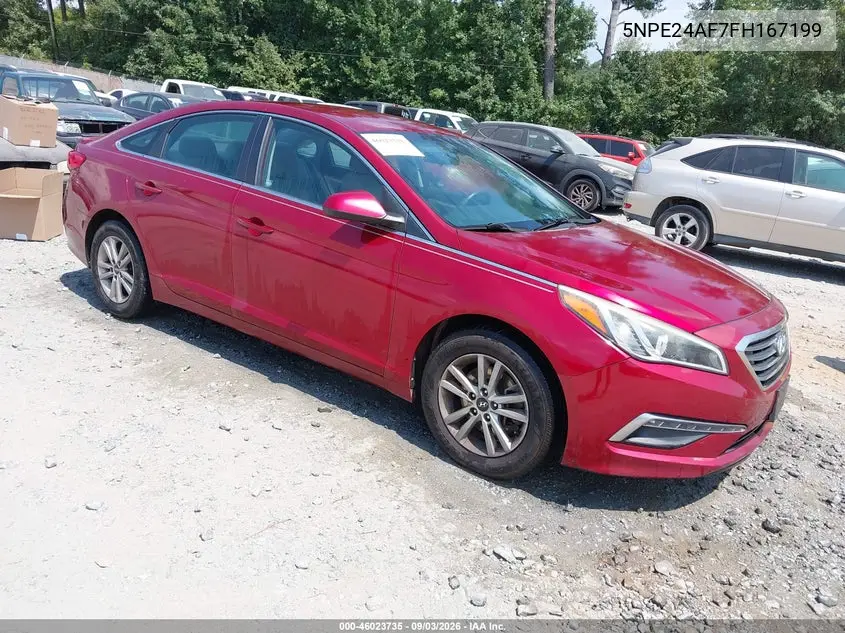 HYUNDAI SONATA 2015, VIN 5NPE24AF7FH167199