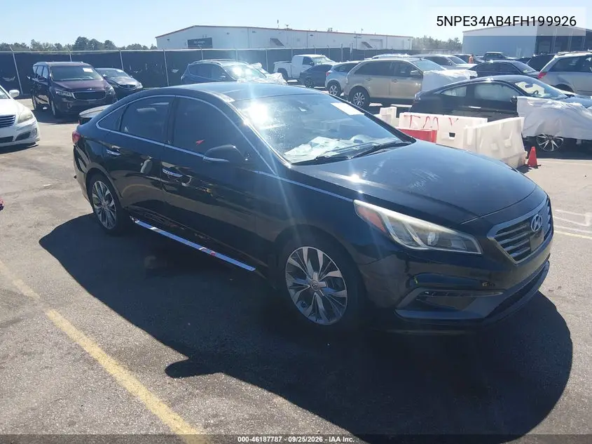 HYUNDAI SONATA 2015, VIN 5NPE34AB4FH199926