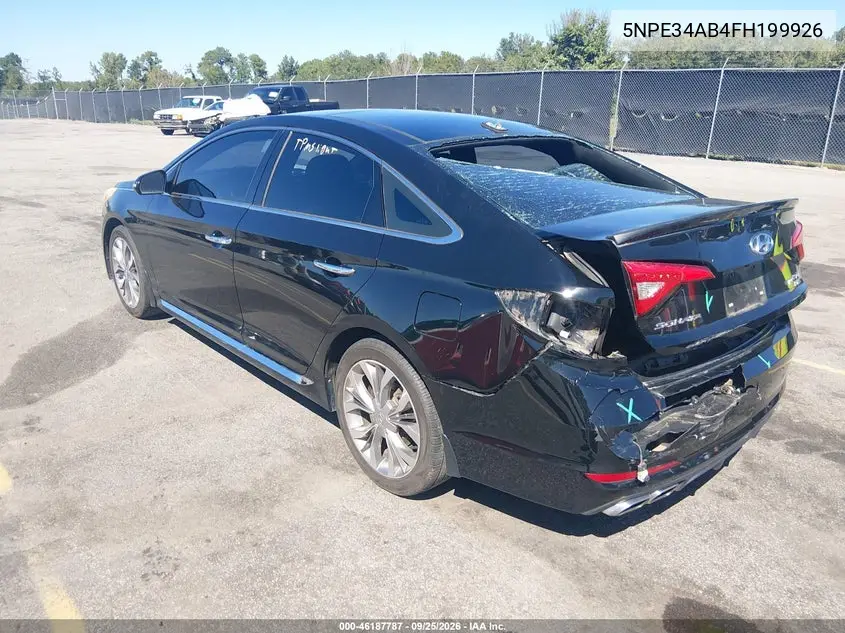 2015 HYUNDAI SONATA VIN 5NPE34AB4FH199926 — фото 3