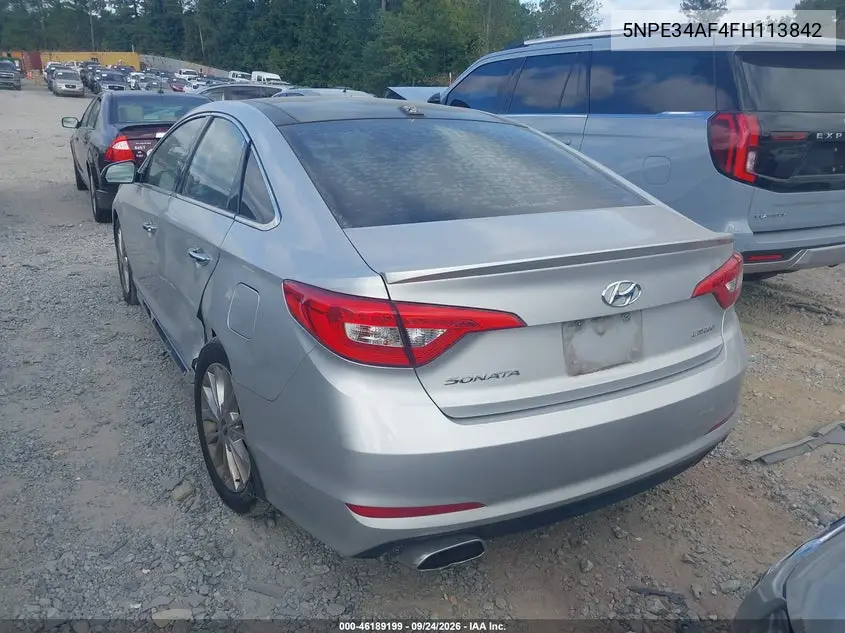 2015 HYUNDAI SONATA VIN 5NPE34AF4FH113842 — фото 3