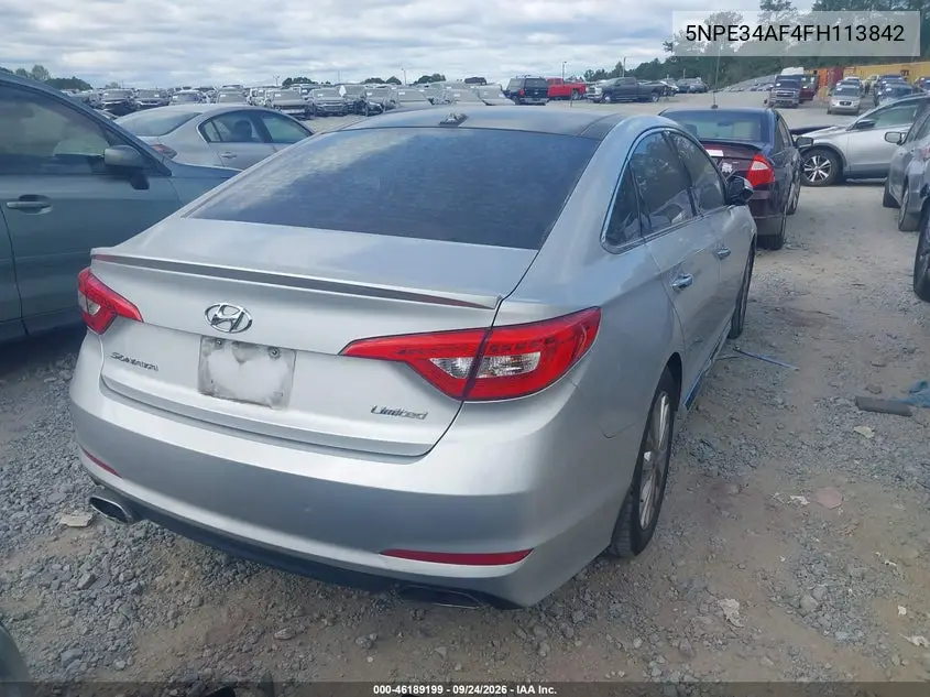 2015 HYUNDAI SONATA VIN 5NPE34AF4FH113842 — фото 4