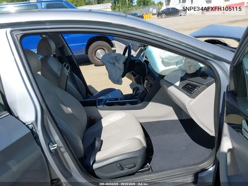 2015 HYUNDAI SONATA VIN 5NPE34AFXFH105115 — фото 5