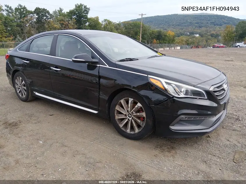 HYUNDAI SONATA 2015, VIN 5NPE34AF1FH094943