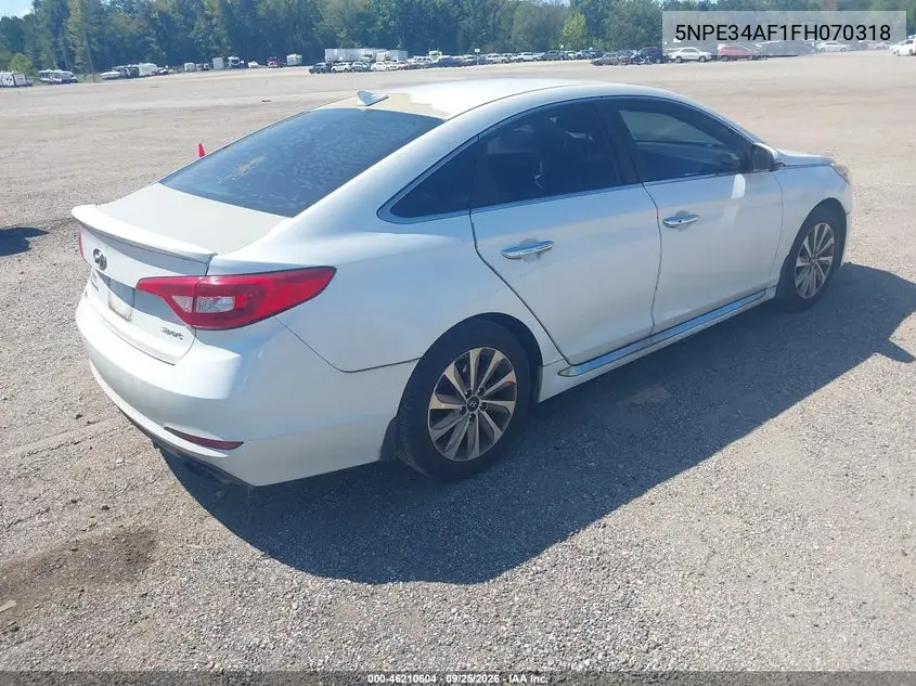 2015 HYUNDAI SONATA VIN 5NPE34AF1FH070318 — фото 4