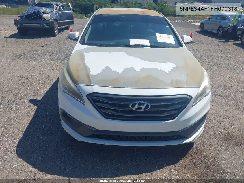 2015 HYUNDAI SONATA VIN 5NPE34AF1FH070318 — фото 6