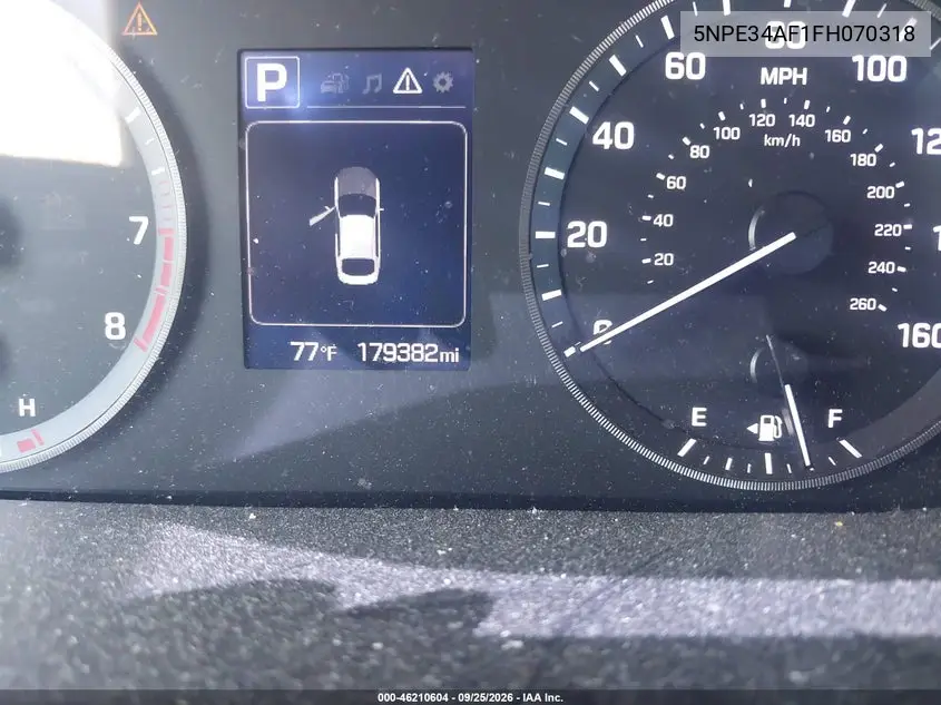 2015 HYUNDAI SONATA VIN 5NPE34AF1FH070318 — фото 7