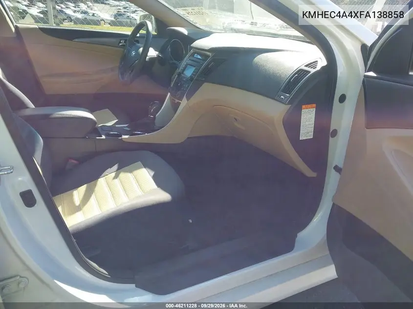 2015 HYUNDAI SONATA VIN KMHEC4A4XFA138858 — фото 5