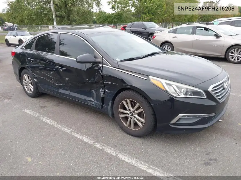 HYUNDAI SONATA 2015, VIN 5NPE24AF9FH216208