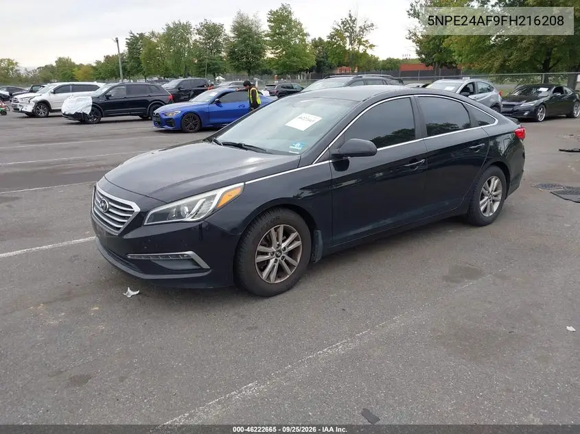 2015 HYUNDAI SONATA VIN 5NPE24AF9FH216208 — фото 2