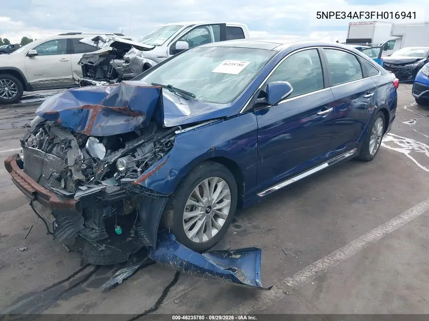 2015 HYUNDAI SONATA VIN 5NPE34AF3FH016941 — фото 2