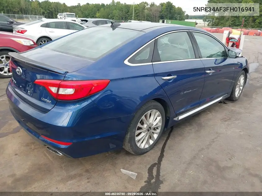 2015 HYUNDAI SONATA VIN 5NPE34AF3FH016941 — фото 4