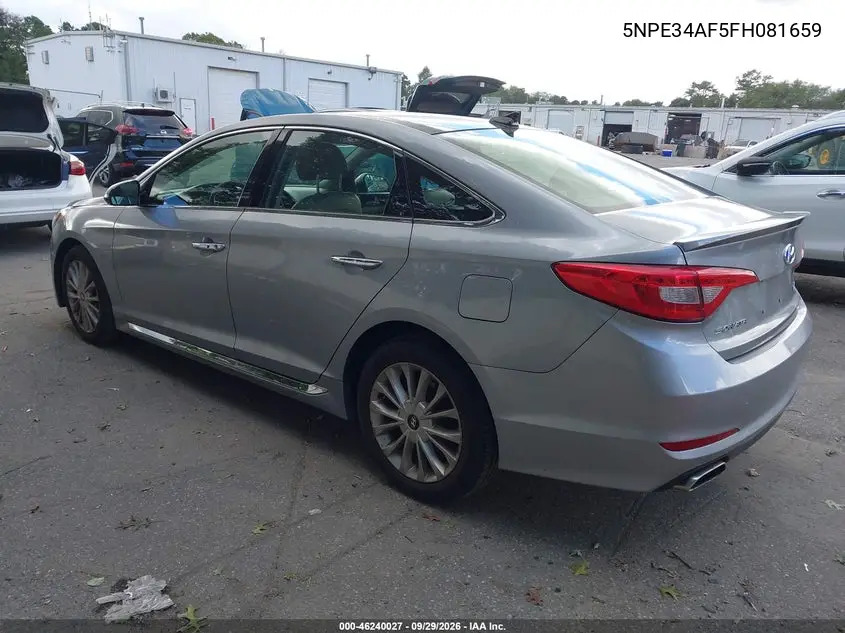 2015 HYUNDAI SONATA VIN 5NPE34AF5FH081659 — фото 3