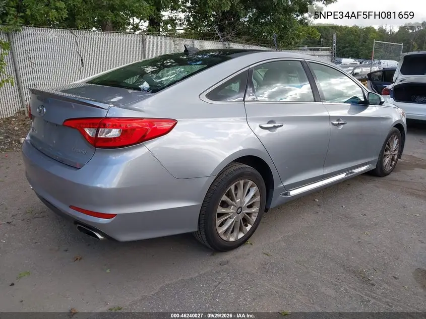 2015 HYUNDAI SONATA VIN 5NPE34AF5FH081659 — фото 4