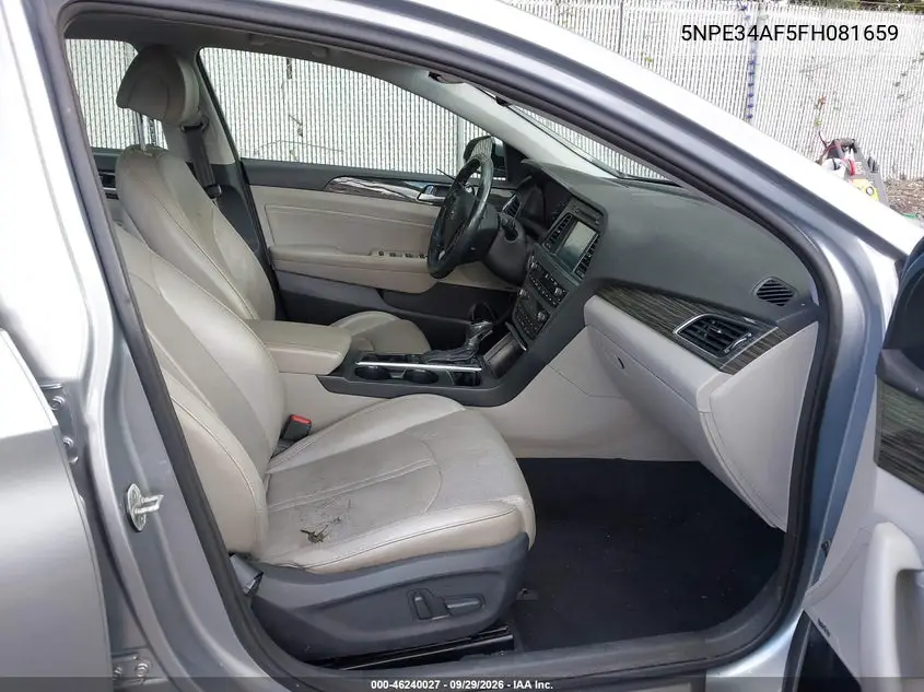 2015 HYUNDAI SONATA VIN 5NPE34AF5FH081659 — фото 5