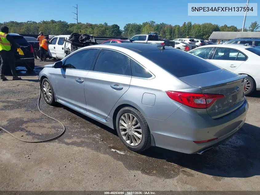 2015 HYUNDAI SONATA VIN 5NPE34AFXFH137594 — фото 3