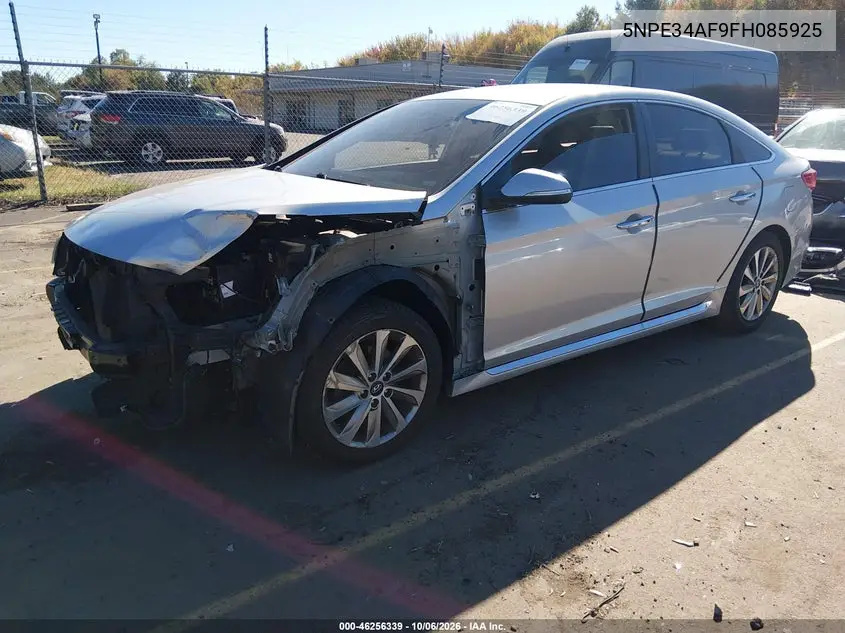 2015 HYUNDAI SONATA VIN 5NPE34AF9FH085925 — фото 2