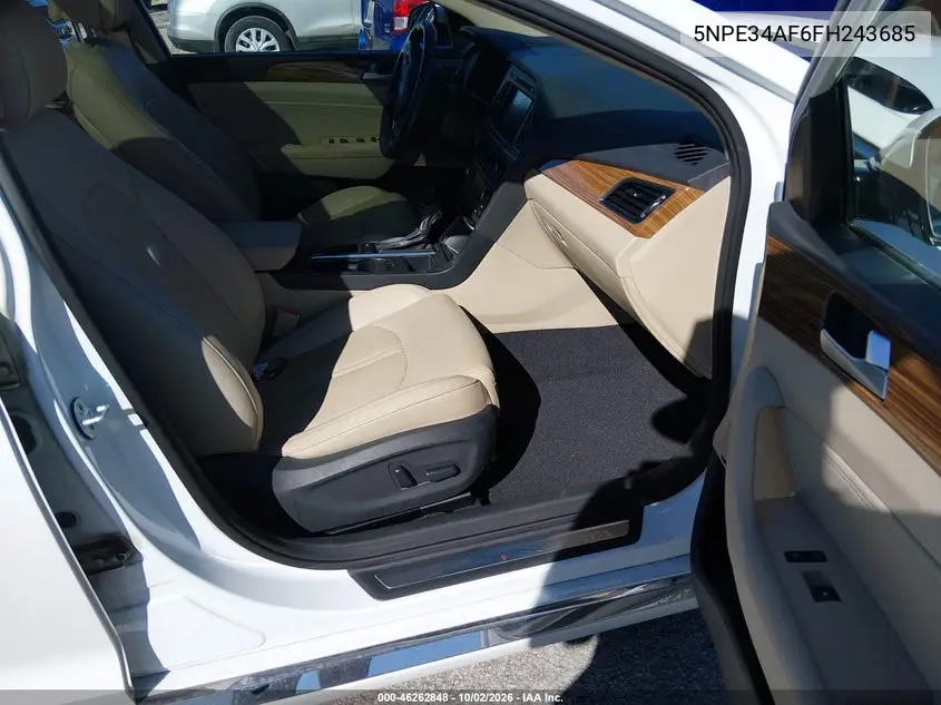 2015 HYUNDAI SONATA VIN 5NPE34AF6FH243685 — фото 5