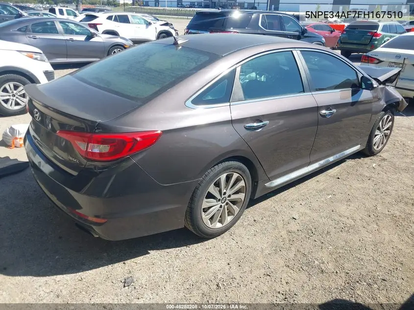 2015 HYUNDAI SONATA VIN 5NPE34AF7FH167510 — фото 4