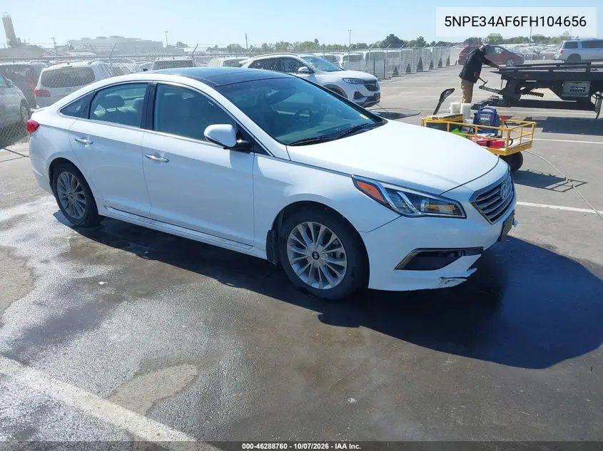 HYUNDAI SONATA 2015, VIN 5NPE34AF6FH104656