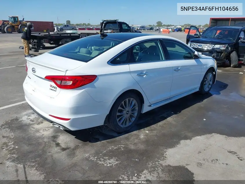 2015 HYUNDAI SONATA VIN 5NPE34AF6FH104656 — фото 4