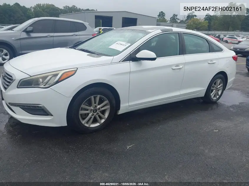 2015 HYUNDAI SONATA VIN 5NPE24AF2FH002161 — фото 2