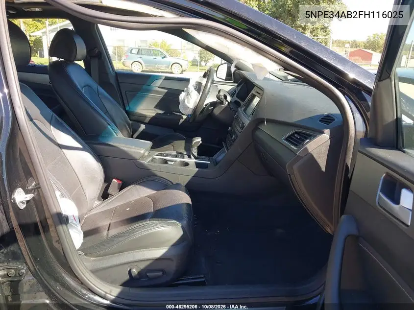 2015 HYUNDAI SONATA VIN 5NPE34AB2FH116025 — фото 5