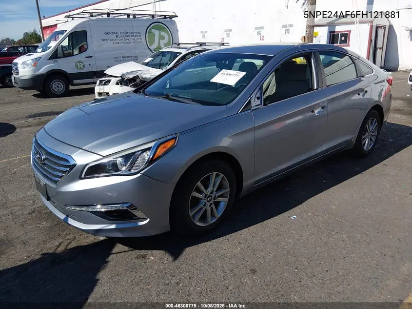 2015 HYUNDAI SONATA VIN 5NPE24AF6FH121881 — фото 2