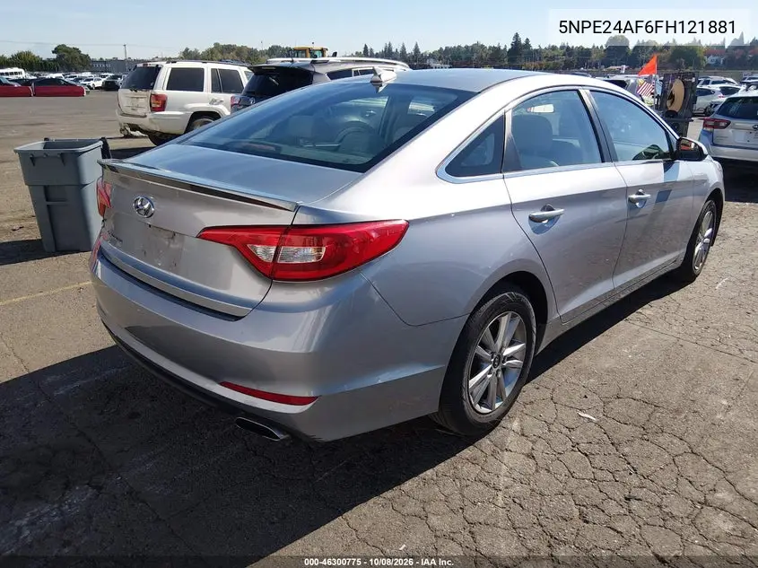 2015 HYUNDAI SONATA VIN 5NPE24AF6FH121881 — фото 4