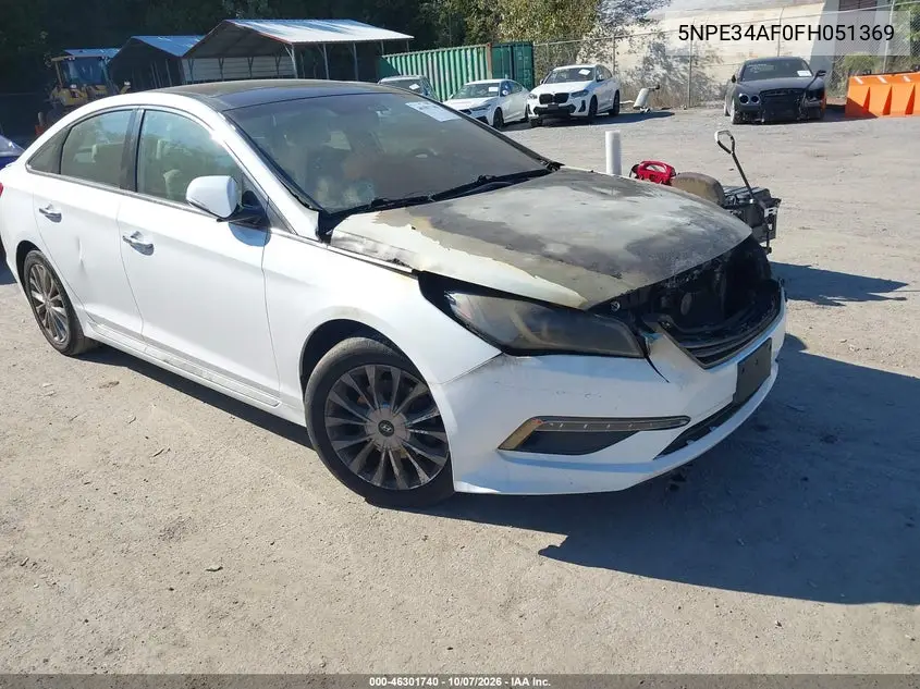 HYUNDAI SONATA 2015, VIN 5NPE34AF0FH051369