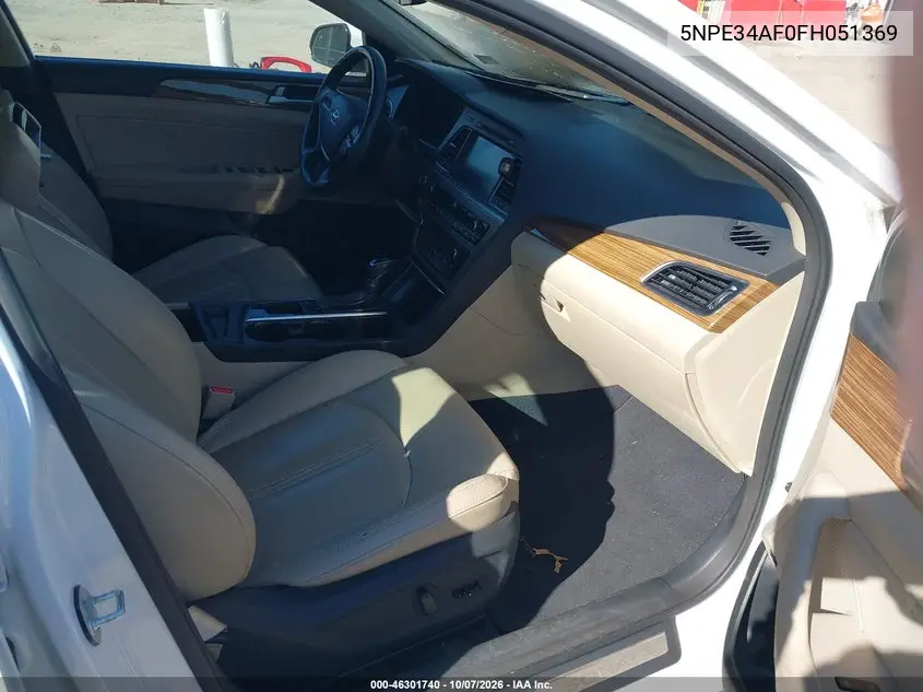 2015 HYUNDAI SONATA VIN 5NPE34AF0FH051369 — фото 5