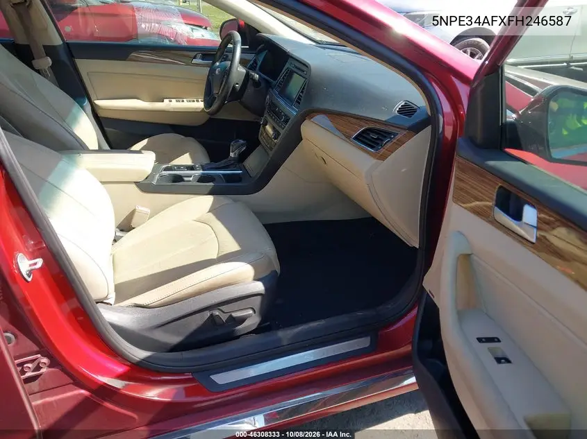 2015 HYUNDAI SONATA VIN 5NPE34AFXFH246587 — фото 5