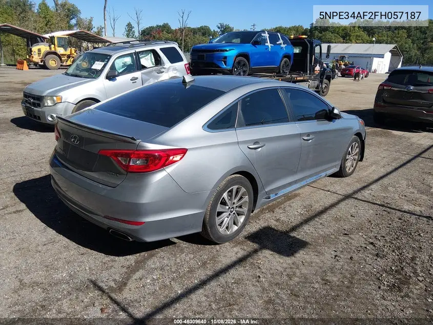 2015 HYUNDAI SONATA VIN 5NPE34AF2FH057187 — фото 4