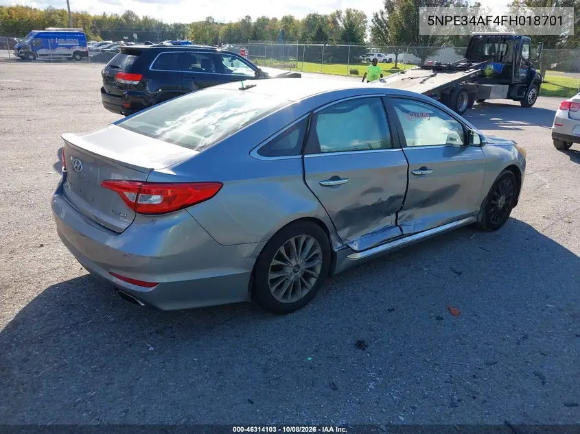 2015 HYUNDAI SONATA VIN 5NPE34AF4FH018701 — фото 4