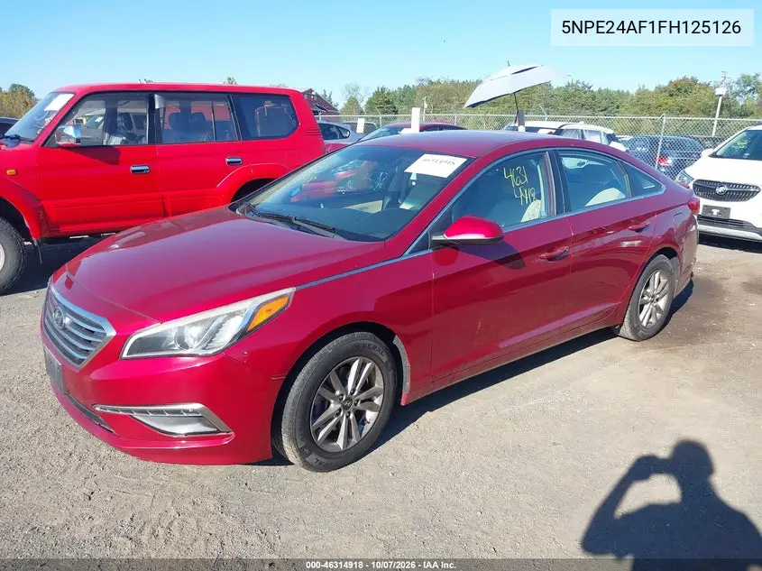 2015 HYUNDAI SONATA VIN 5NPE24AF1FH125126 — фото 2