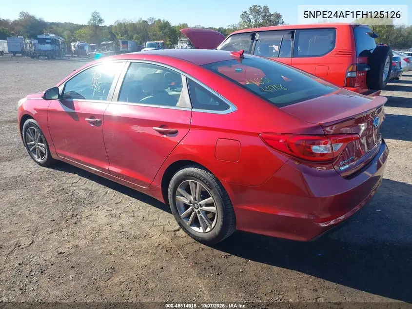 2015 HYUNDAI SONATA VIN 5NPE24AF1FH125126 — фото 3