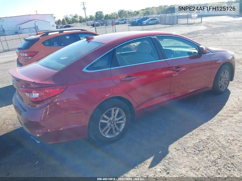 2015 HYUNDAI SONATA VIN 5NPE24AF1FH125126 — фото 4