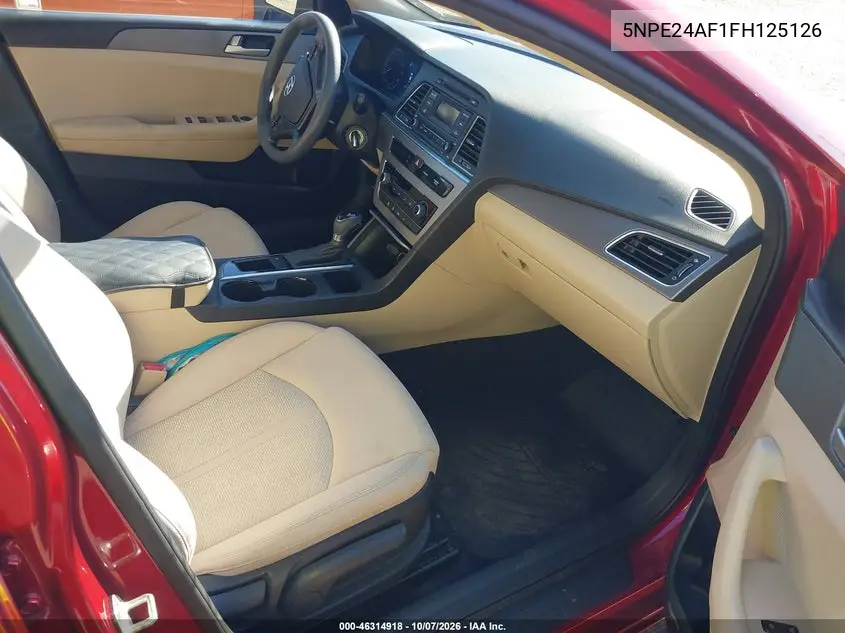2015 HYUNDAI SONATA VIN 5NPE24AF1FH125126 — фото 5