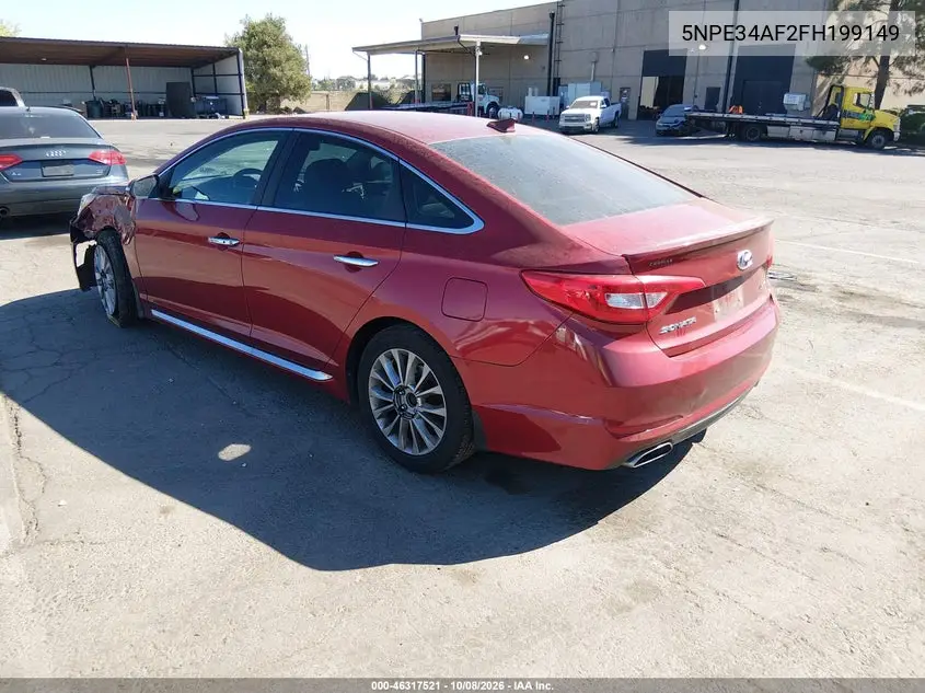 2015 HYUNDAI SONATA VIN 5NPE34AF2FH199149 — фото 3