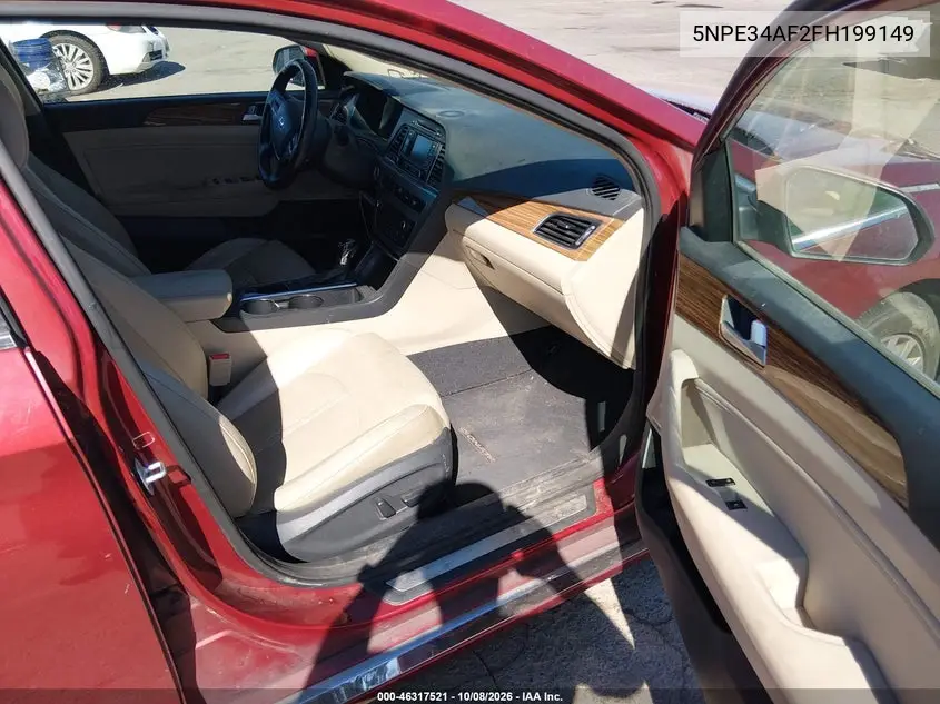 2015 HYUNDAI SONATA VIN 5NPE34AF2FH199149 — фото 5