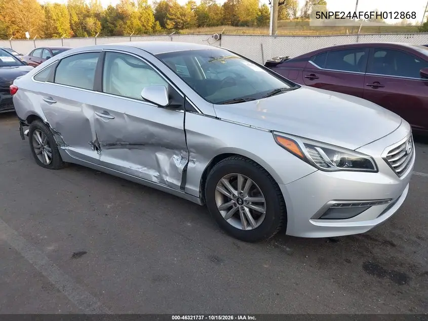 HYUNDAI SONATA 2015, VIN 5NPE24AF6FH012868