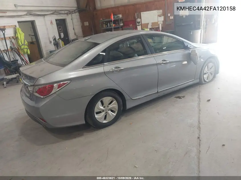 2015 HYUNDAI SONATA VIN KMHEC4A42FA120158 — фото 4