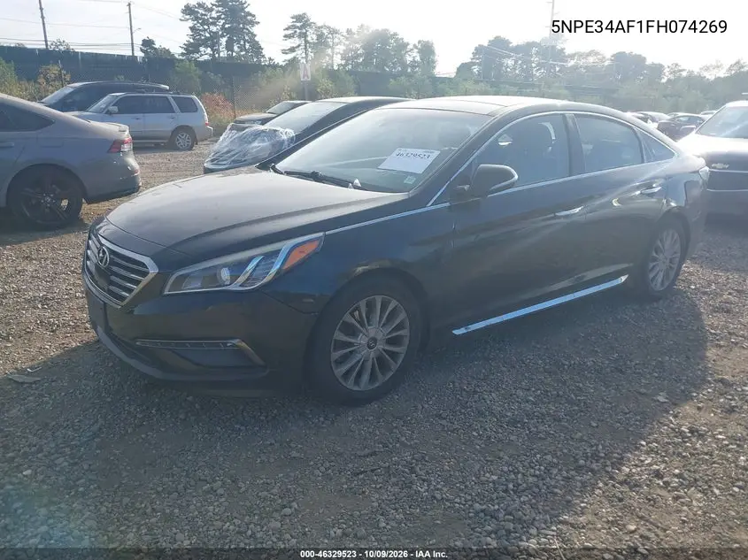 2015 HYUNDAI SONATA VIN 5NPE34AF1FH074269 — фото 2