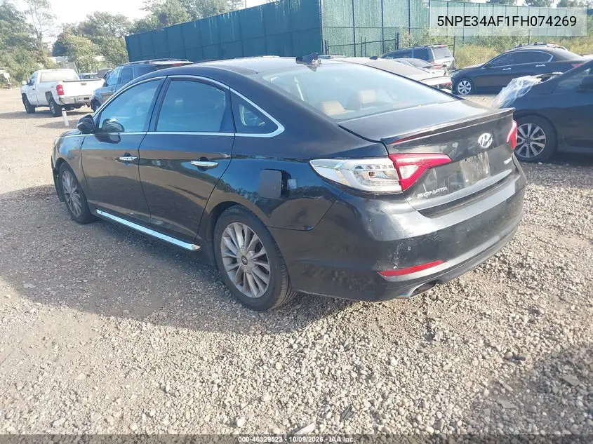 2015 HYUNDAI SONATA VIN 5NPE34AF1FH074269 — фото 3