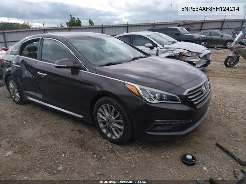 HYUNDAI SONATA 2015, VIN 5NPE34AF8FH124214