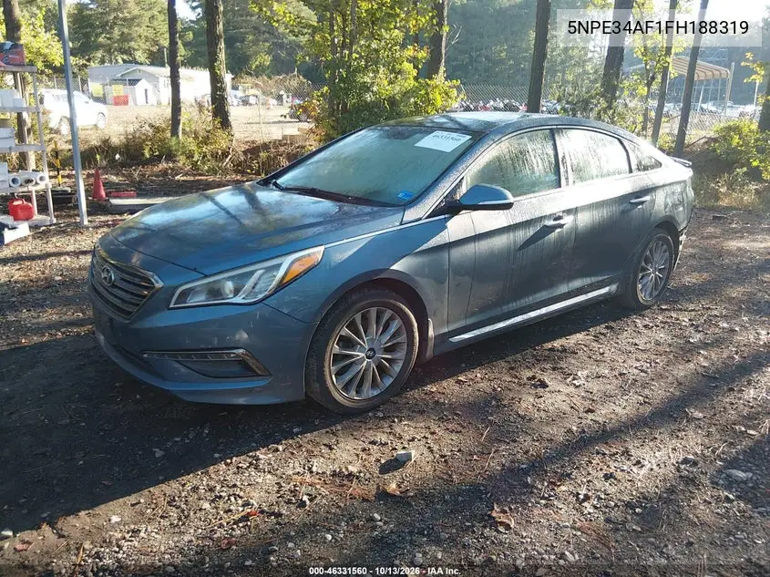 2015 HYUNDAI SONATA VIN 5NPE34AF1FH188319 — фото 2